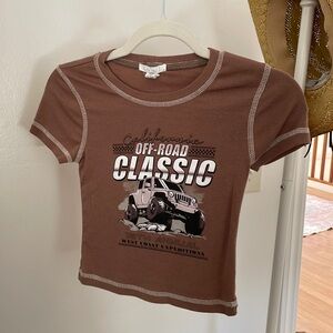 Barely worn cropped graphic baby tee